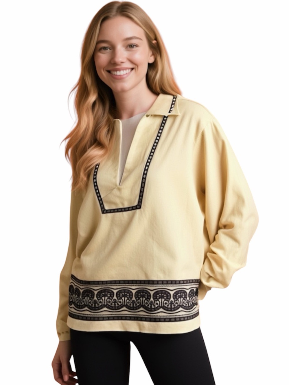 NWT JONATHAN SIMKHAI Abel Eyelet Embroidery Linen Blend Top Wheat XS